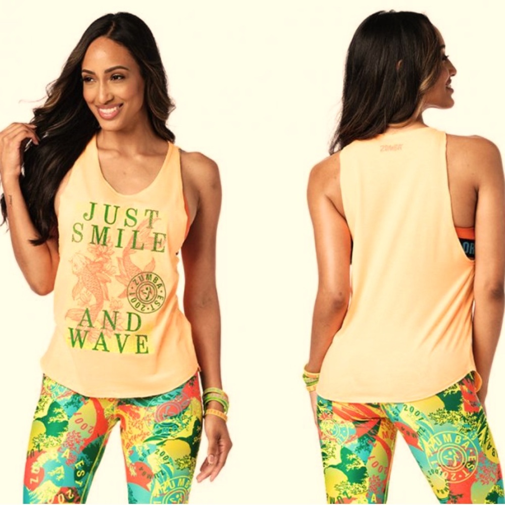 Zumba Wave Tank Top - Oh Orange